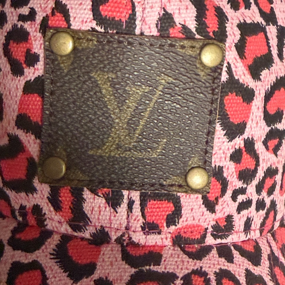 Pink Leopard Print Cap With Logo Patch - image 6